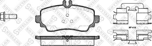 Stellox 661 000B-SX - Тормозные колодки, дисковые, комплект autosila-amz.com