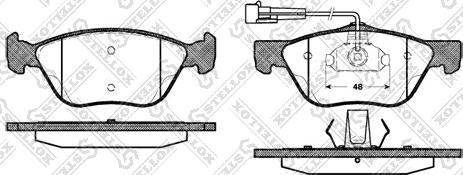 Stellox 600 002B-SX - Тормозные колодки, дисковые, комплект autosila-amz.com