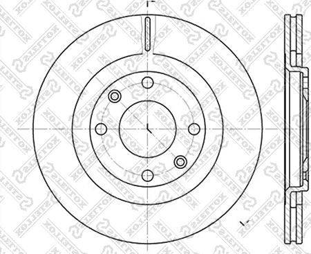 Stellox 6020-9915V-SX - 6020-9915V-SX диск тормозной передний!\ Citroen Xantia, Peugeot 405 1.8-2.0HDi 85> autosila-amz.com