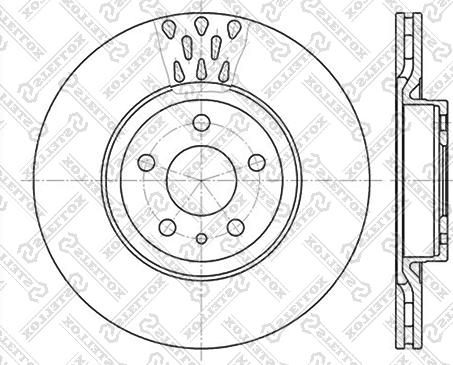 Stellox 6020-9925V-SX - Тормозной диск autosila-amz.com