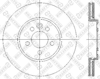 Stellox 6020-4013V-SX - Тормозной диск autosila-amz.com