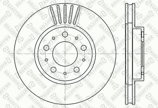 Stellox 6020-4832V-SX - Тормозной диск autosila-amz.com