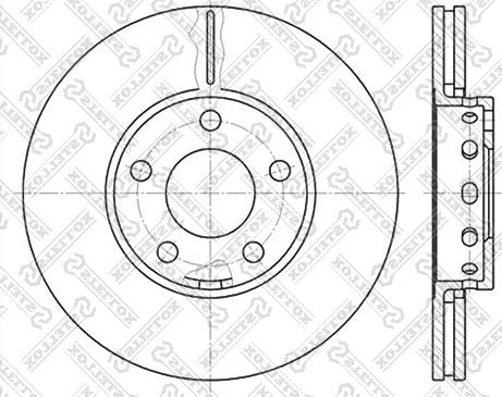 Stellox 6020-4743V-SX - Тормозной диск autosila-amz.com