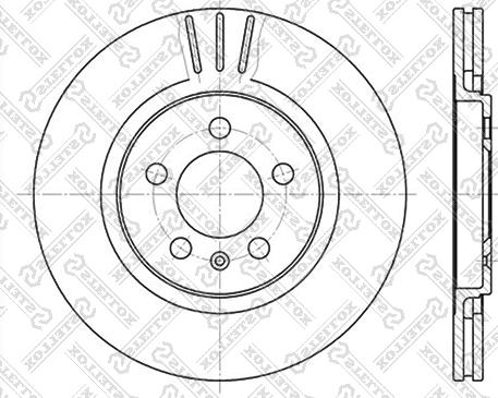 Stellox 6020-4735V-SX - Тормозной диск autosila-amz.com