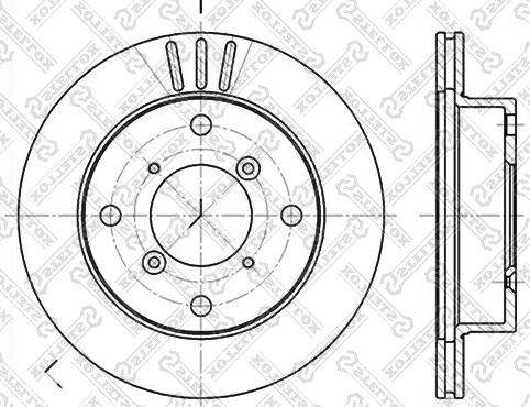 Stellox 6020-5205V-SX - Тормозной диск autosila-amz.com