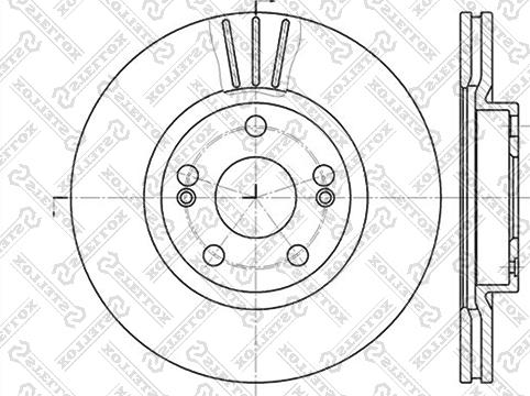 Stellox 6020-3913V-SX - Тормозной диск autosila-amz.com