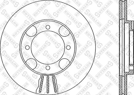 Stellox 6020-3408V-SX - 6020-3408V-SX диск тормозной передний!\ Hyundai Lantra 1.5 95> autosila-amz.com