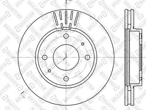 Stellox 6020-3411V-SX - Тормозной диск autosila-amz.com