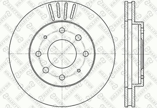 Stellox 6020-3025V-SX - Тормозной диск autosila-amz.com