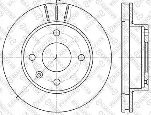 Stellox 6020-2514V-SX - Тормозной диск autosila-amz.com