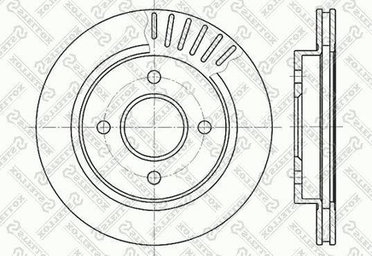 Stellox 6020-2535V-SX - Тормозной диск autosila-amz.com