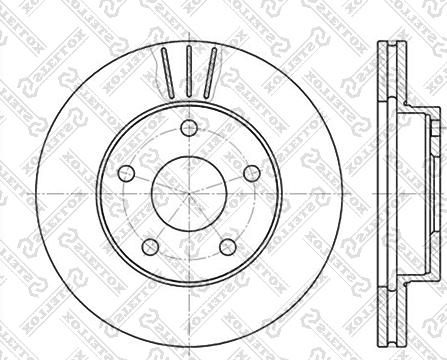 Stellox 6020-2524V-SX - Тормозной диск autosila-amz.com