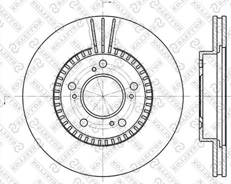 Stellox 6020-2622V-SX - Тормозной диск autosila-amz.com