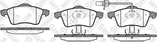 Stellox 629 001B-SX - Тормозные колодки, дисковые, комплект autosila-amz.com