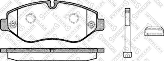 Stellox 001 093B-SX - Тормозные колодки, дисковые, комплект autosila-amz.com