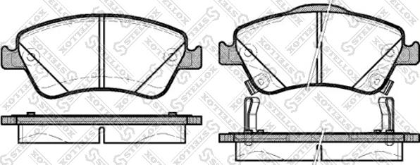 Stellox 001 084L-SX - Тормозные колодки, дисковые, комплект autosila-amz.com