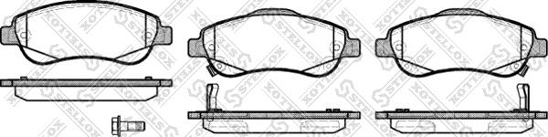 Stellox 001 081B-SX - Тормозные колодки, дисковые, комплект autosila-amz.com