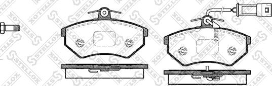 Stellox 145 042-SX - 145 042-SX 134 42=FDB954 !колодки дисковые п.\ Audi A4 1.6/1.9TD 95>,VW Passat 1.8-2.0/1.9TDi 88-96 autosila-amz.com