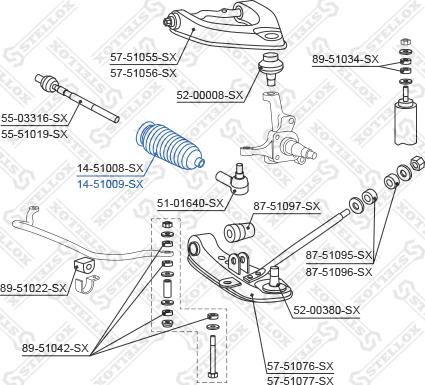 Stellox 14-51009-SX - Пыльник, рулевое управление autosila-amz.com