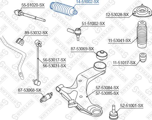 Stellox 14-51002-SX - Пыльник, рулевое управление autosila-amz.com