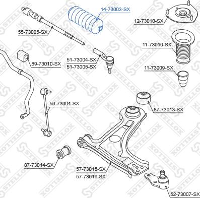 Stellox 14-73003-SX - Пыльник, рулевое управление autosila-amz.com