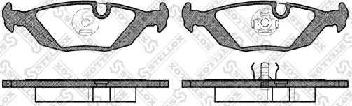 Stellox 166 010B-SX - 166 010B-SX колодки дисковые задн.! \ Saab 900/9000 2.0i-2.3 88-98,Volvo 440/460/480 1.6-2.0 86-96 autosila-amz.com