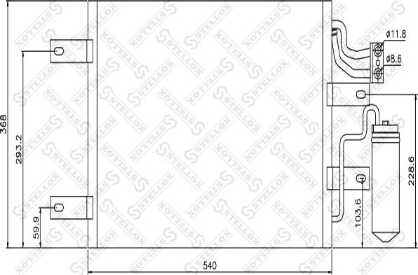 Stellox 10-45492-SX - Конденсатор кондиционера autosila-amz.com