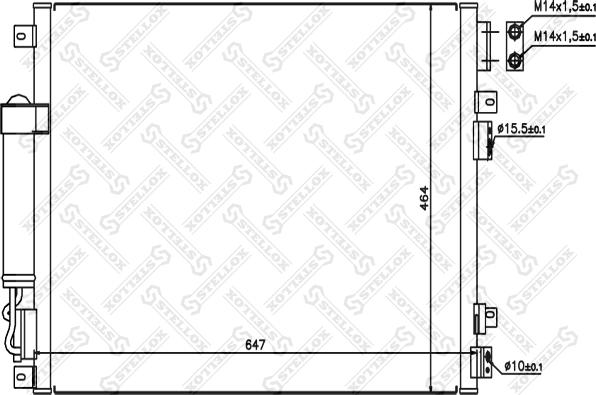 Stellox 10-45414-SX - Конденсатор кондиционера autosila-amz.com