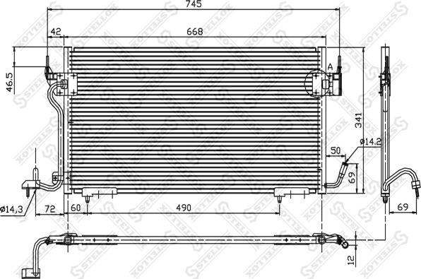 Stellox 10-45555-SX - Конденсатор кондиционера autosila-amz.com