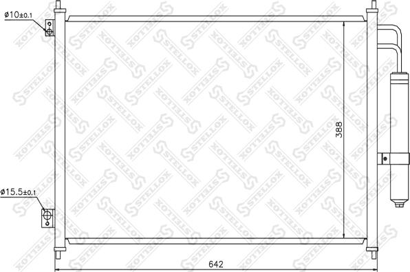 Stellox 10-45585-SX - Конденсатор кондиционера autosila-amz.com