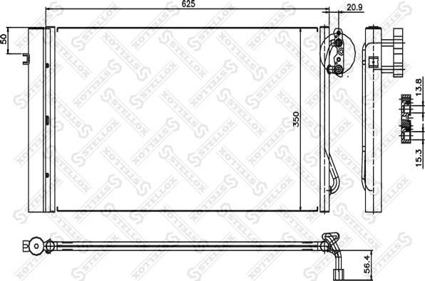 Stellox 10-45575-SX - Конденсатор кондиционера autosila-amz.com