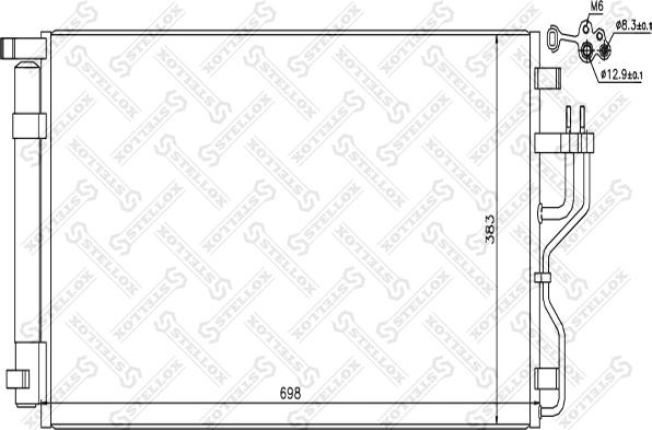 Stellox 10-45695-SX - Конденсатор кондиционера autosila-amz.com