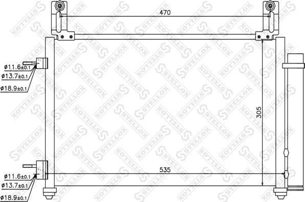 Stellox 10-45611-SX - Конденсатор кондиционера autosila-amz.com