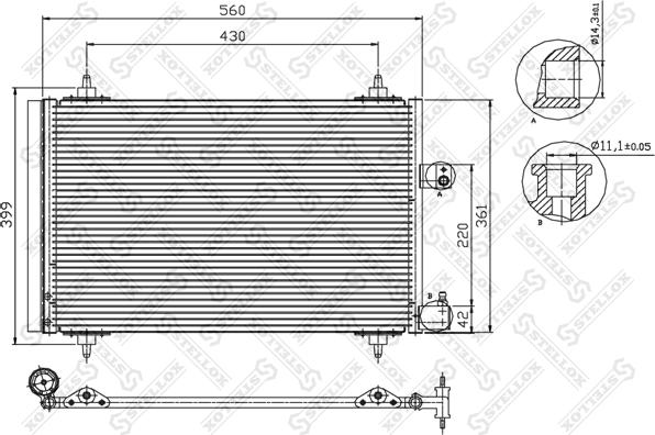 Stellox 10-45067-SX - Конденсатор кондиционера autosila-amz.com