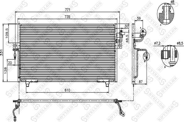 Stellox 10-45018-SX - Конденсатор кондиционера autosila-amz.com