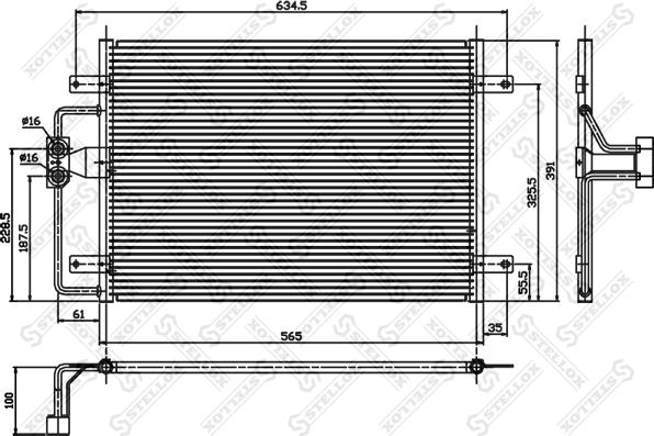 Stellox 10-45012-SX - Конденсатор кондиционера autosila-amz.com