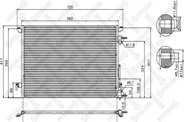 Stellox 10-45031-SX - Конденсатор кондиционера autosila-amz.com