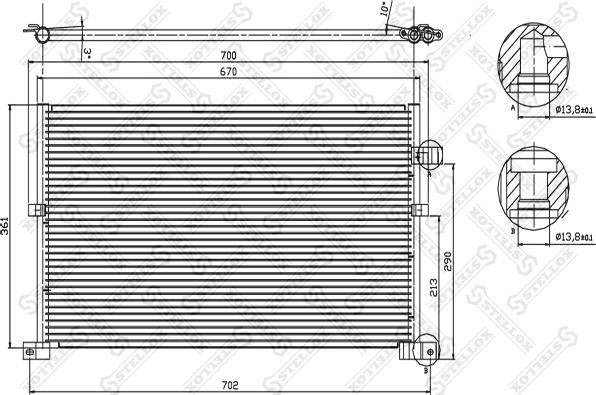 Stellox 10-45021-SX - Конденсатор кондиционера autosila-amz.com