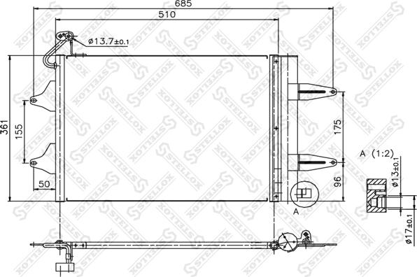 Stellox 10-45166-SX - Конденсатор кондиционера autosila-amz.com