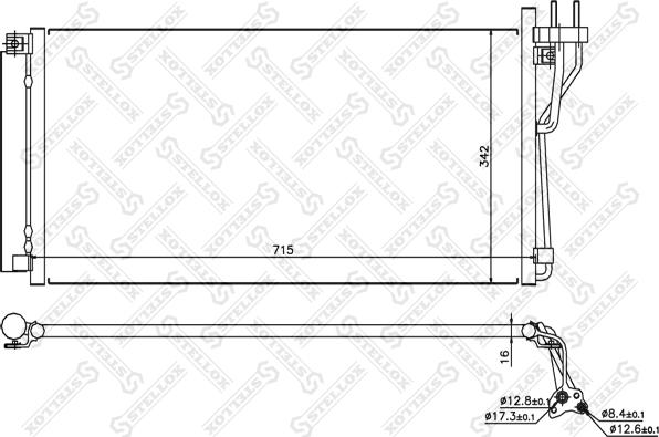 Stellox 10-45105-SX - Конденсатор кондиционера autosila-amz.com