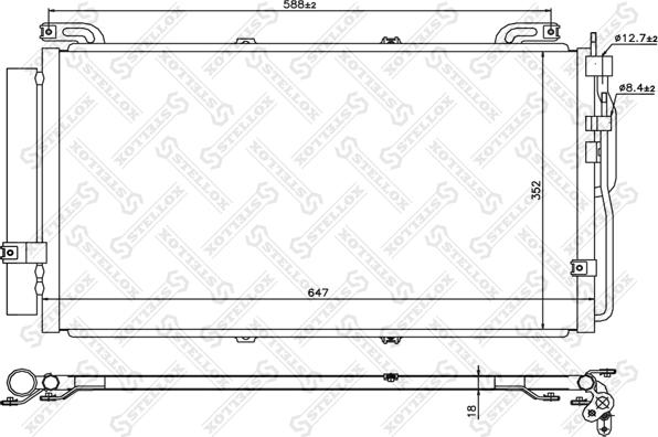 Stellox 10-45103-SX - Конденсатор кондиционера autosila-amz.com