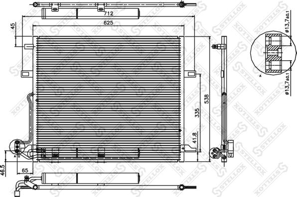 Stellox 10-45121-SX - Конденсатор кондиционера autosila-amz.com