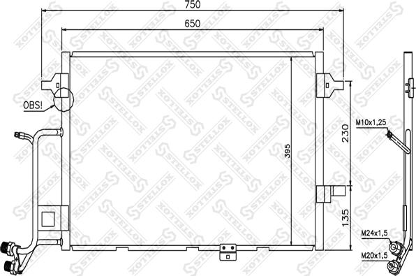 Stellox 10-45204-SX - Конденсатор кондиционера autosila-amz.com