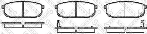 Stellox 1053 002B-SX - Тормозные колодки, дисковые, комплект autosila-amz.com