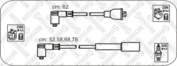 Stellox 10-38487-SX - Комплект проводов зажигания autosila-amz.com