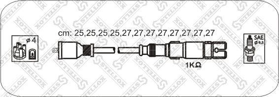 Stellox 10-38436-SX - Комплект проводов зажигания autosila-amz.com