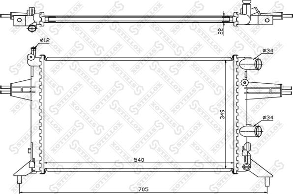 Stellox 10-25998-SX - Радиатор, охлаждение двигателя autosila-amz.com