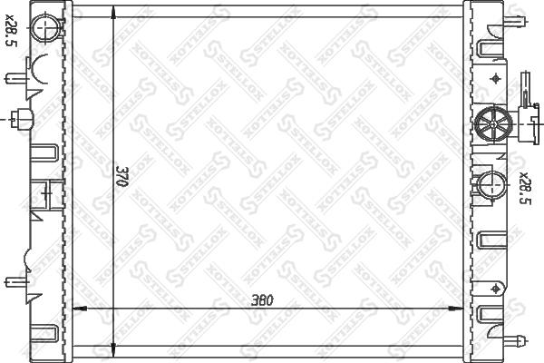 Stellox 10-25984-SX - Радиатор, охлаждение двигателя autosila-amz.com