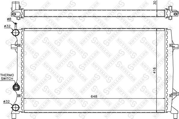 Stellox 10-25448-SX - Радиатор, охлаждение двигателя autosila-amz.com