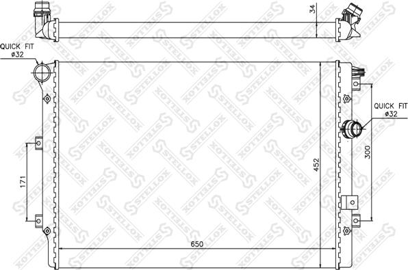 Stellox 10-25412-SX - Радиатор, охлаждение двигателя autosila-amz.com